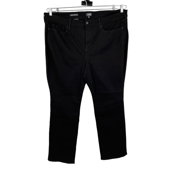 NYDJ Jeans Marilyn Straight denim black size 24W - Picture 1 of 6